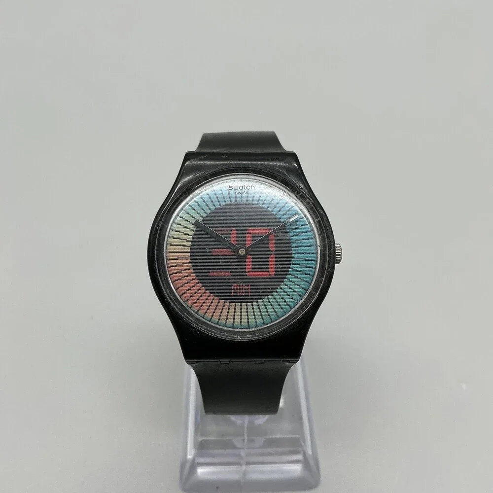 Vtg Swatch Gent Speed Around Mens Watch 34mm Colorful GB277 New Battery